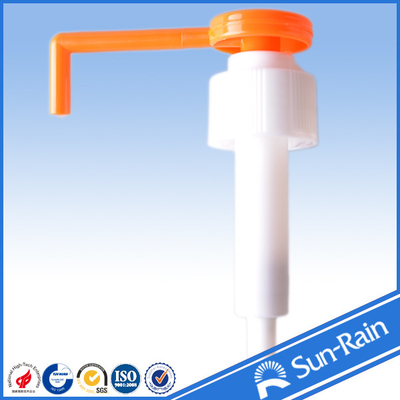 医学的用途のためのオレンジ及び白く長いノズルのプラスチック 28mm ローション ポンプ