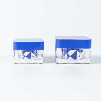 二重壁空き 30g 50g アクリル正方形顔クリーム ボトル プロ印刷