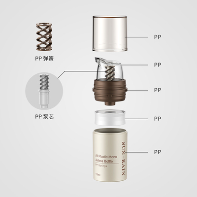 空気のないローション 化粧品 皮膚ケア 梱包 ポンプ ボトル カスタム 15ml 30ml 50ml 化粧品 ミニ