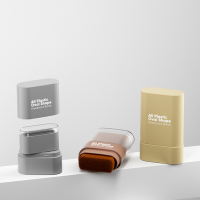 工場直結 仕様色 ベース ストック ブラシ付き プラスチックのオバル形 デオドラントボトル